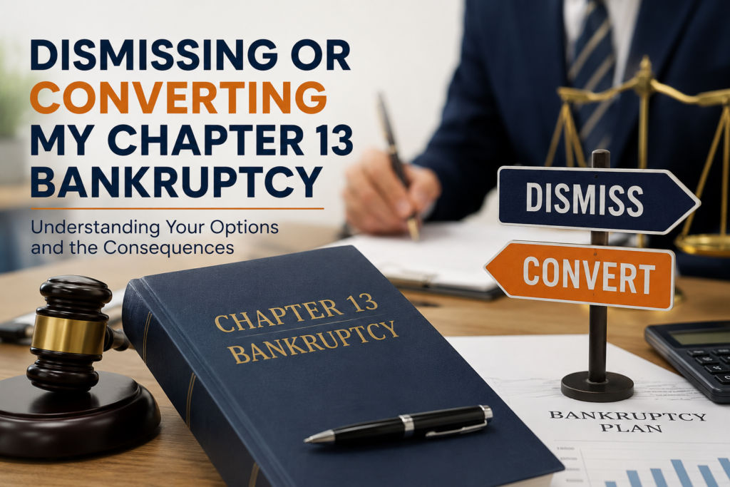 Understanding your Options and the Consequenses of Dismissing or Converting My Chapter 13 Bankruptcy